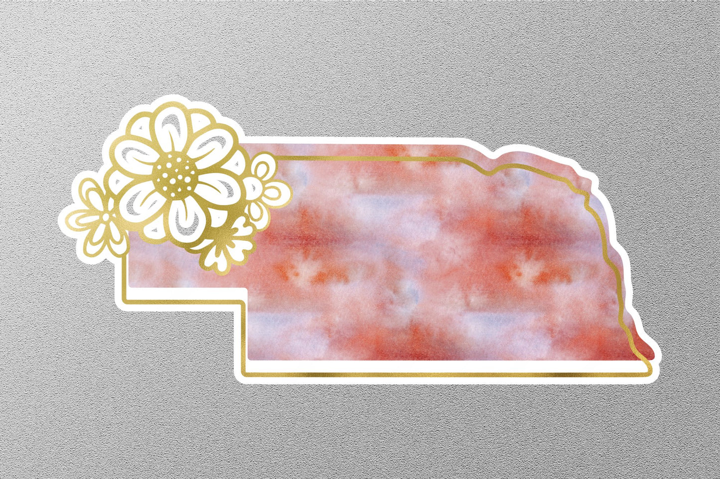 Wholesale Floral Nebraska State Sticker