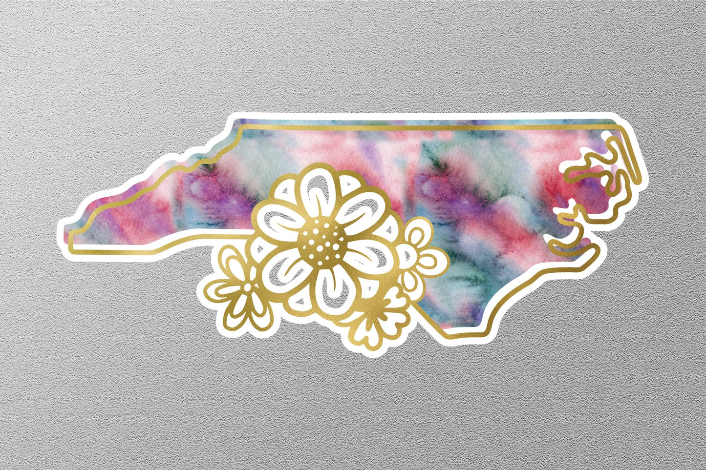 Wholesale Floral North Carolina State Sticker