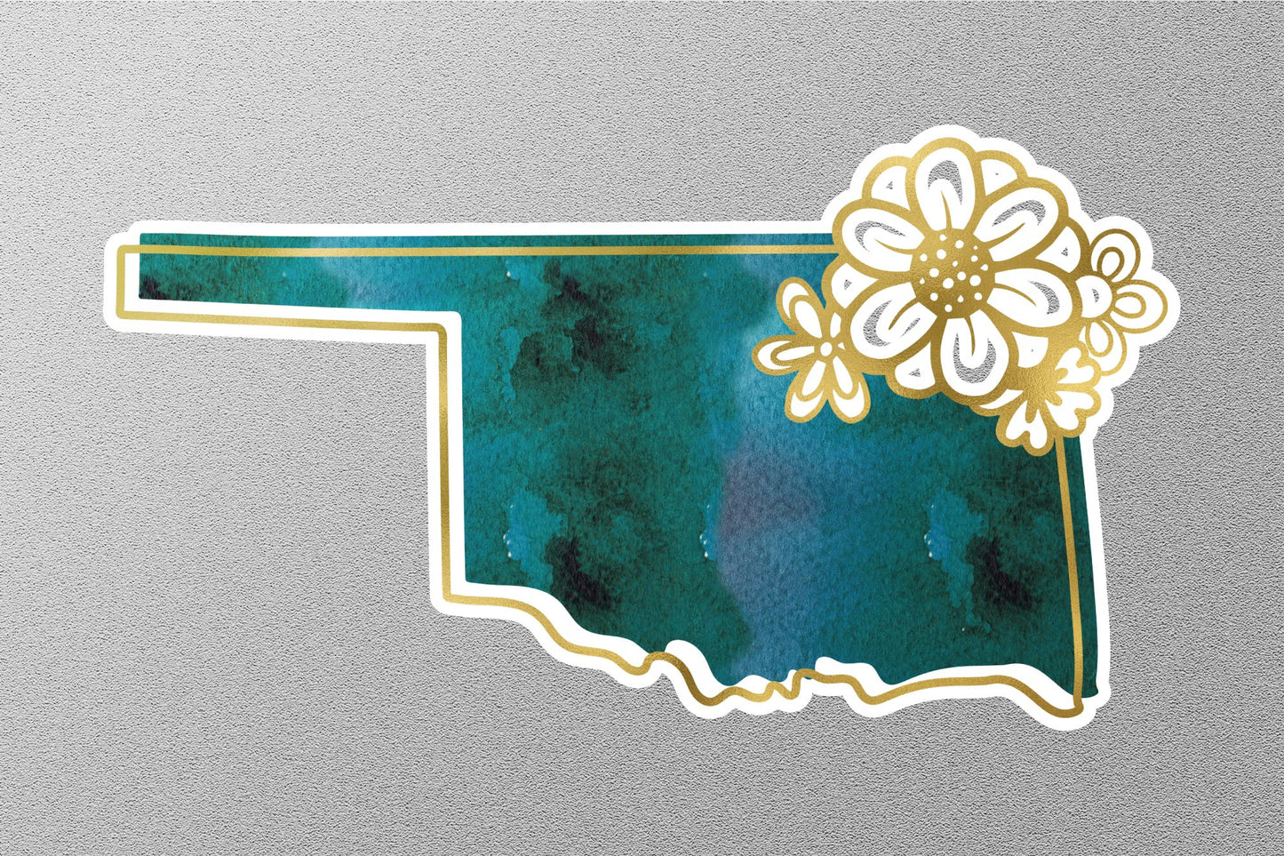 Wholesale Floral Oklahoma State Sticker