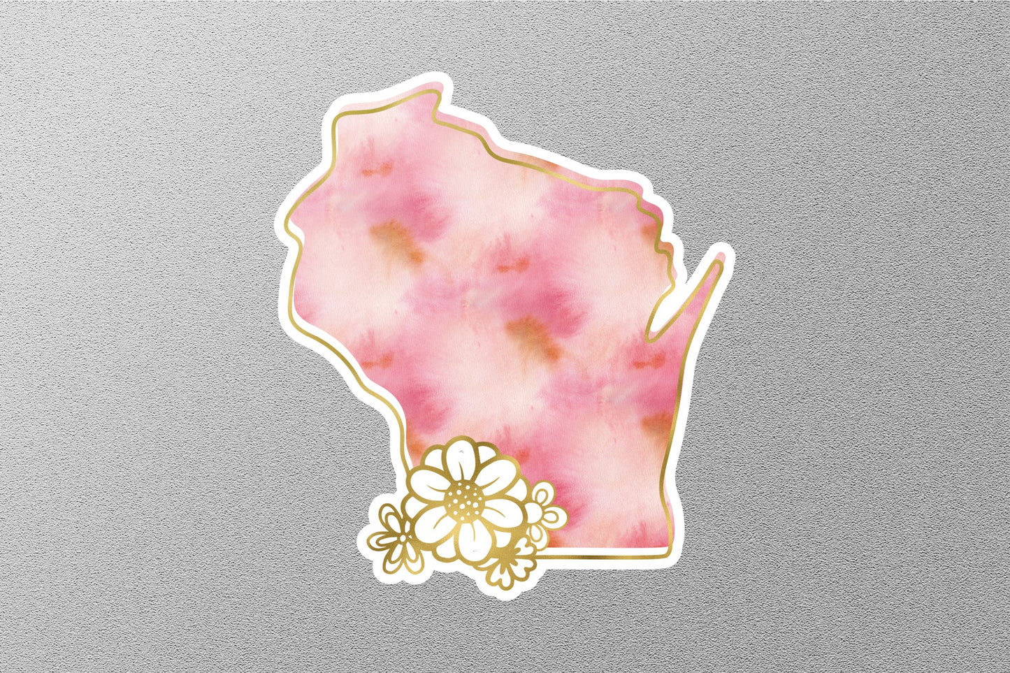 Wholesale Floral Wisconsin State Sticker