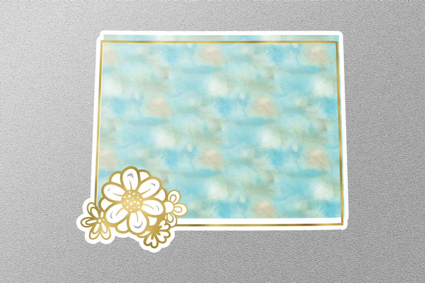 Wholesale Floral Wyoming State Sticker