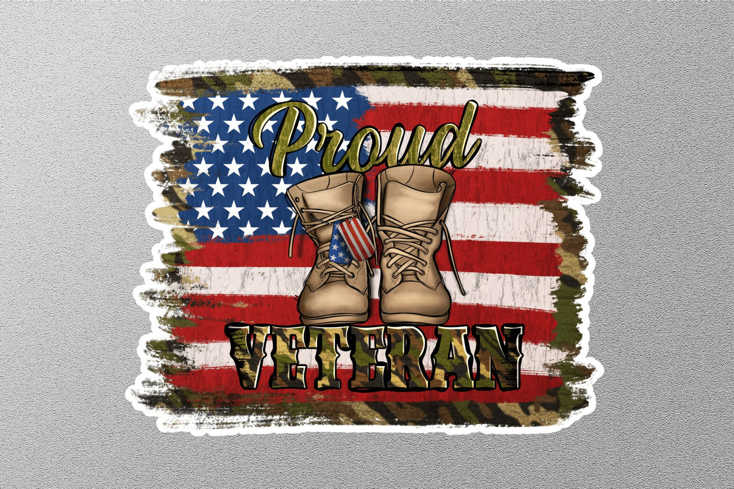 Wholesale Proud Veteran American Flag Sticker