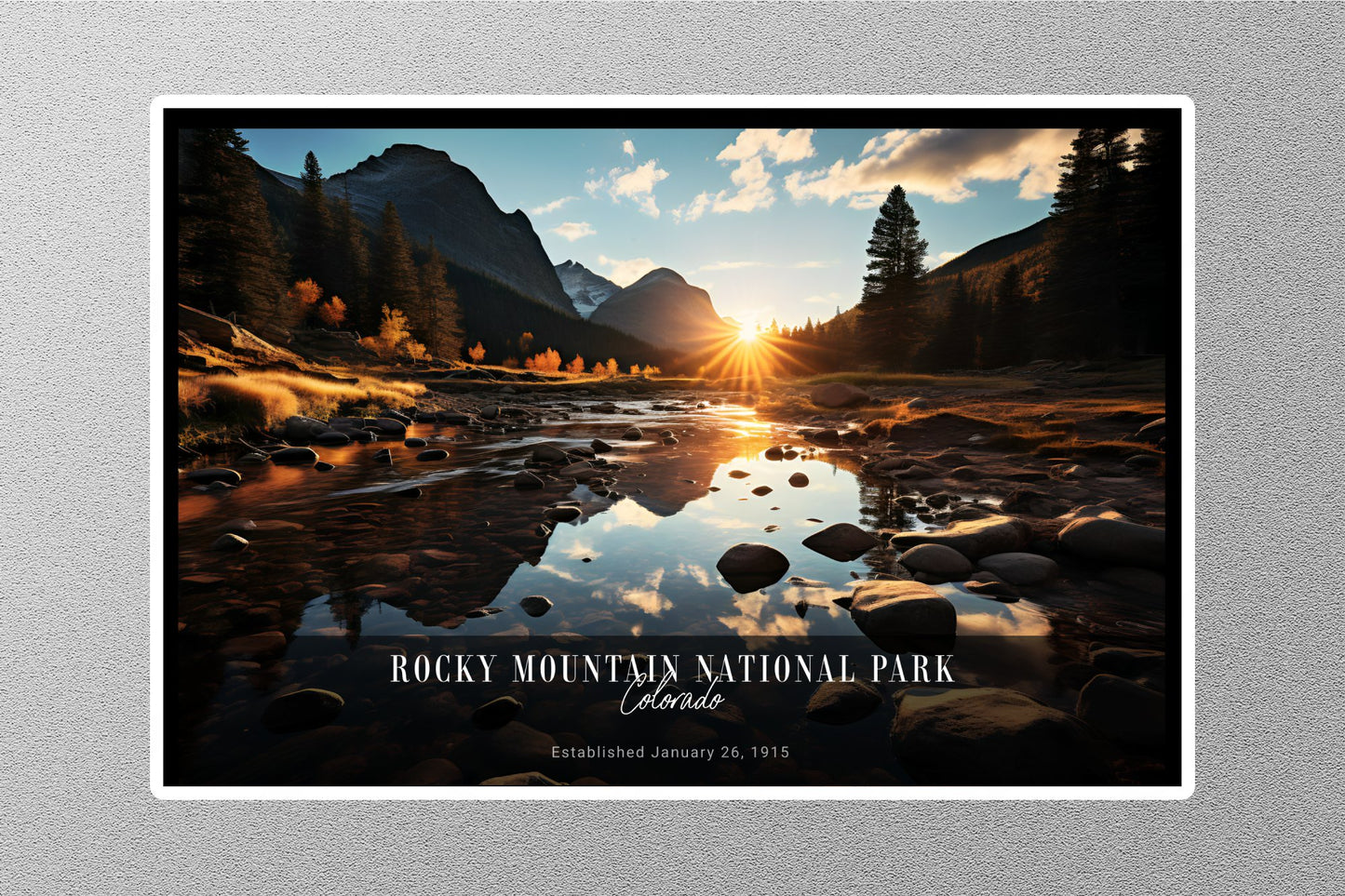 Wholesale Rocky Mountain Sunrise National Park Sticker