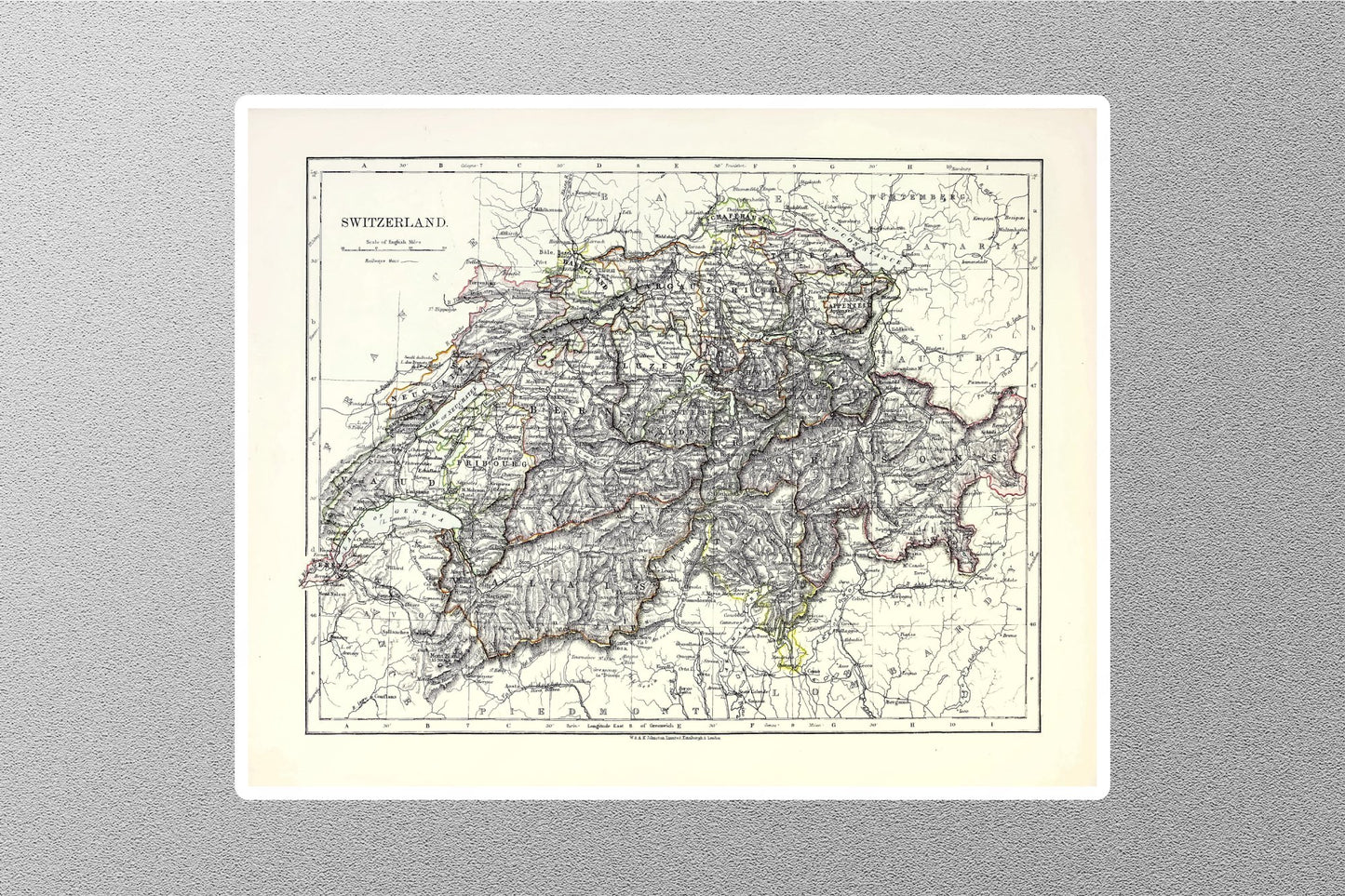 Wholesale Switzerland Map Sticker