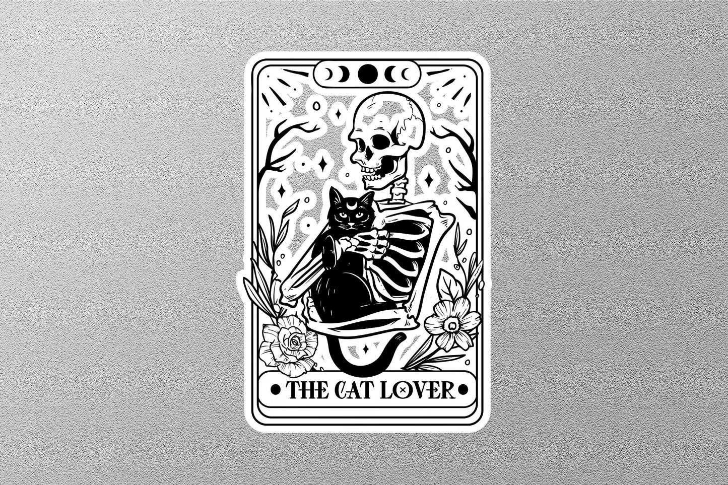 Wholesale The Cat Lover Skull Funny Tarot Sticker