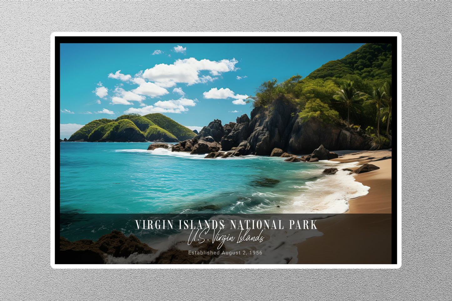 Wholesale Virgin Islands Sunrise National Park Sticker