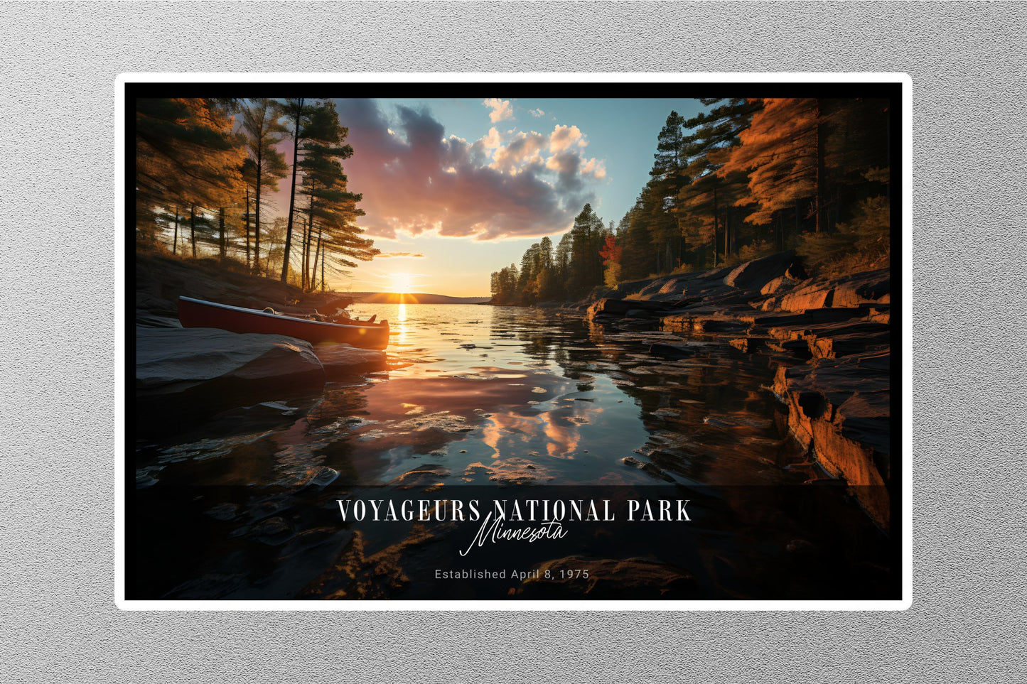 Wholesale Voyageurs Sunrise National Park Sticker