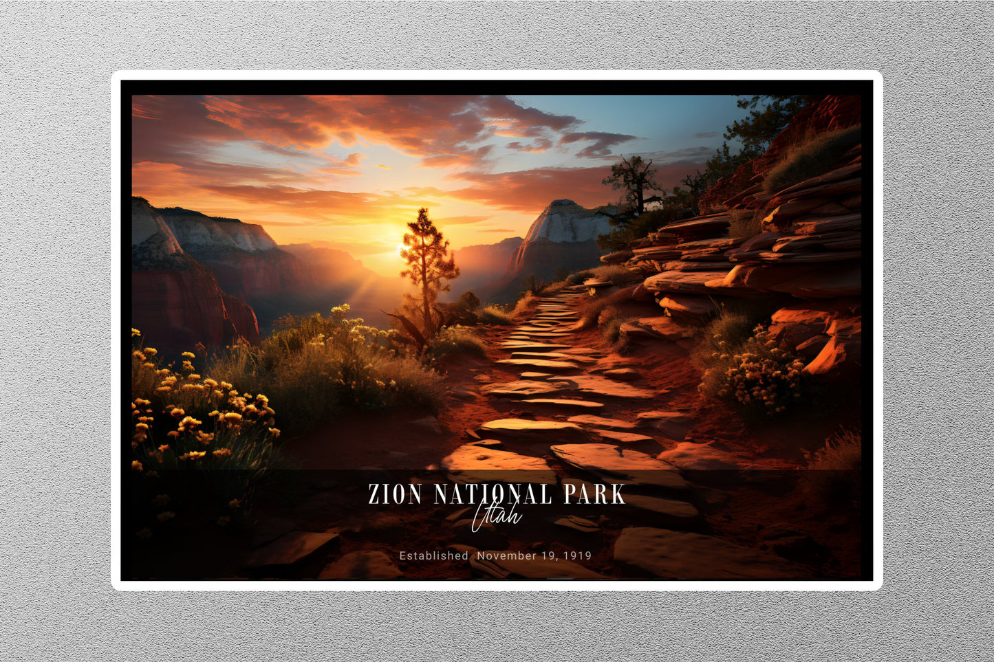 Wholesale Zion Sunrise National Park Sticker