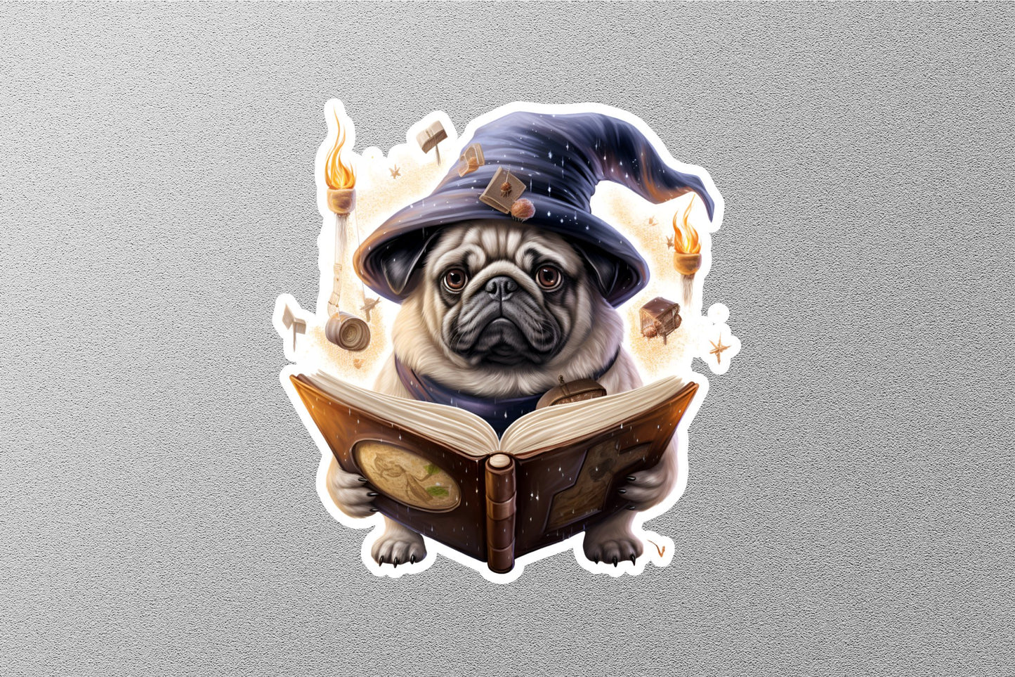 Wholesale Cute Dog With Book Halloween Sticker