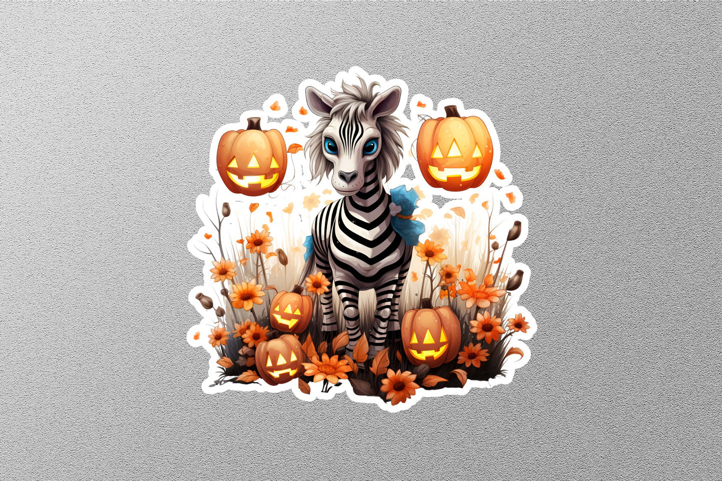 Wholesale Cute Zebra And Halloween Pumpkins Sticker