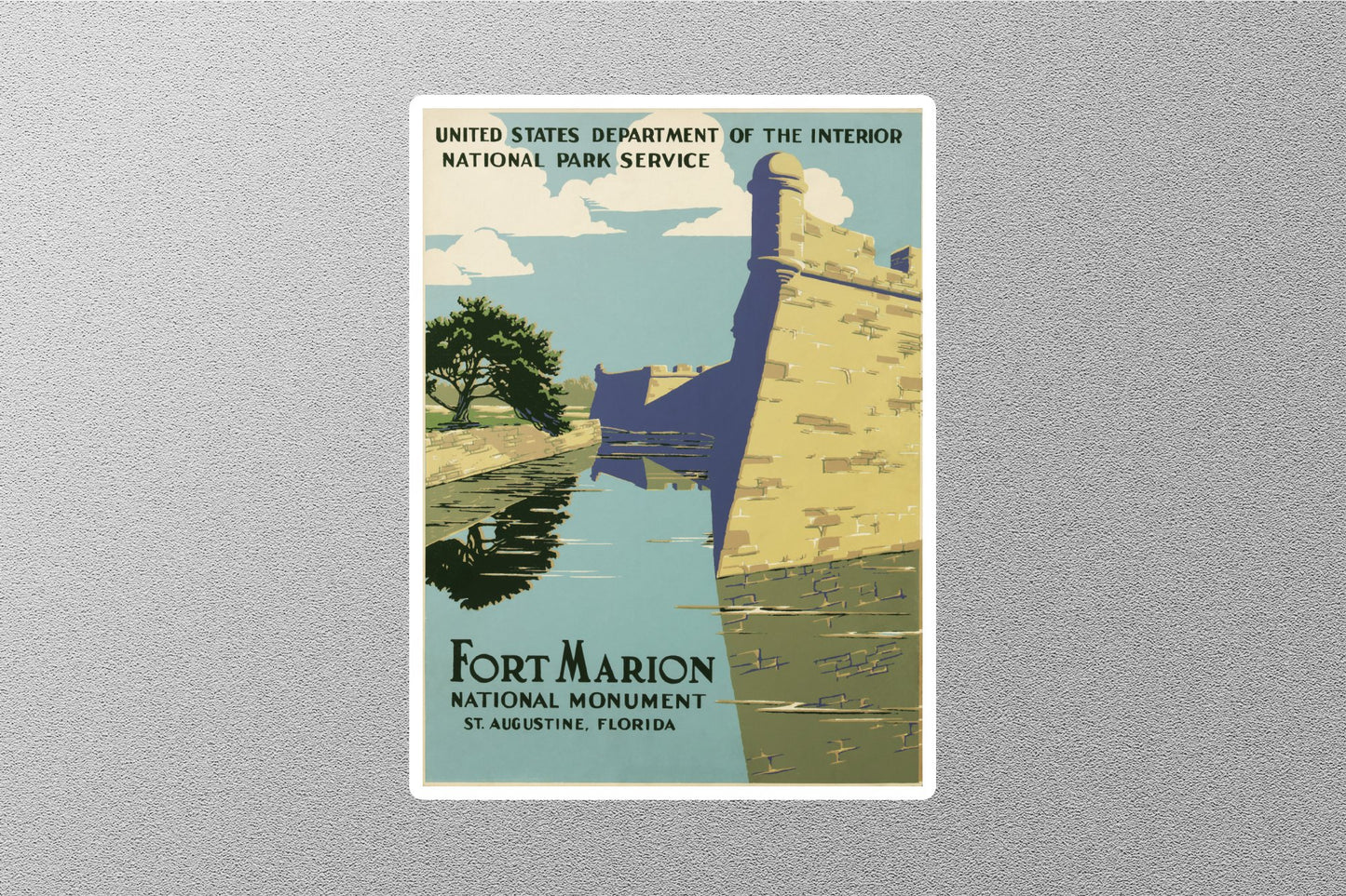 Wholesale Vintage Fort Marion Park Florida Travel Stickers