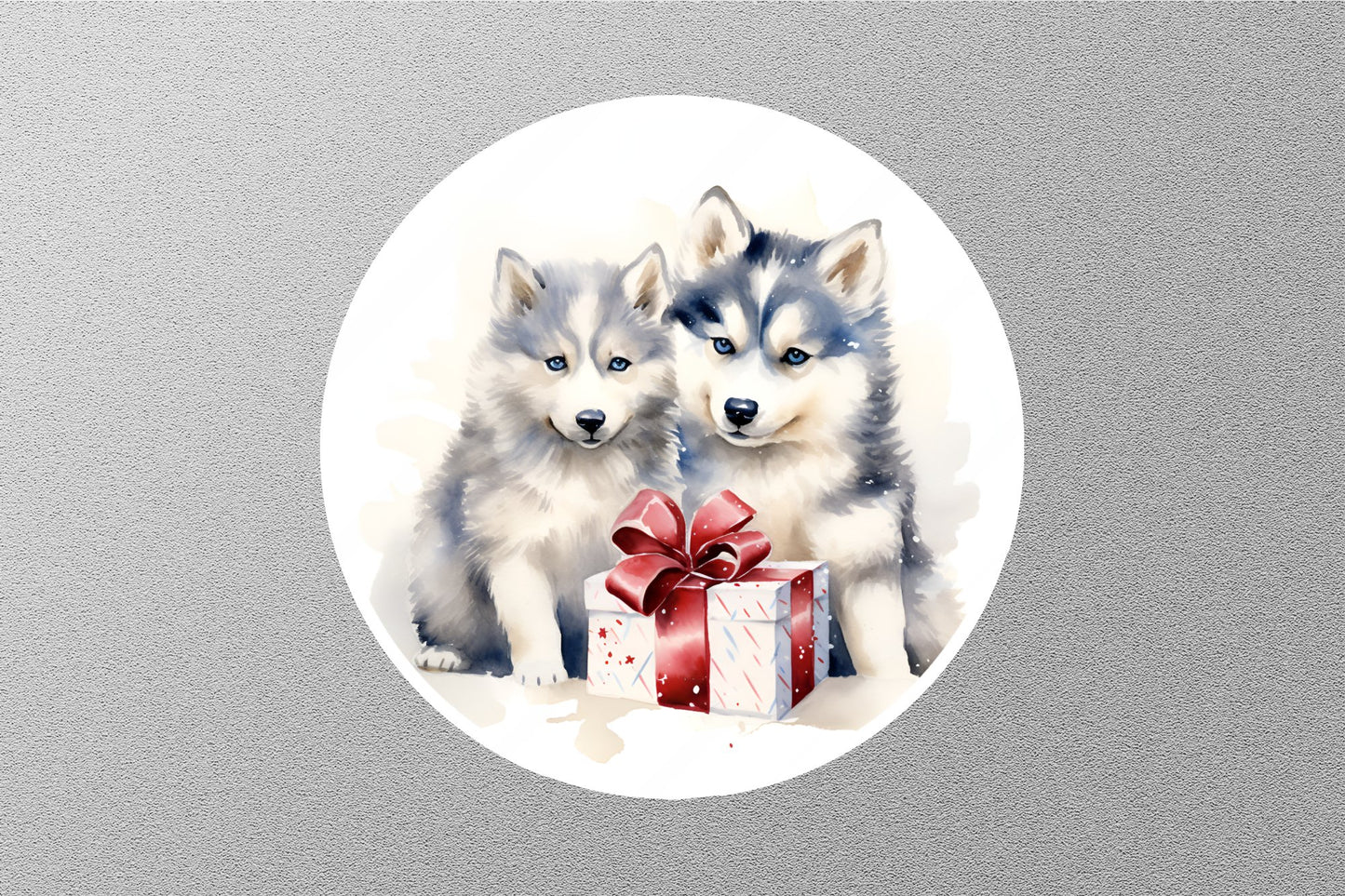 Wholesale Baby Husky Dogs Christmas Sticker