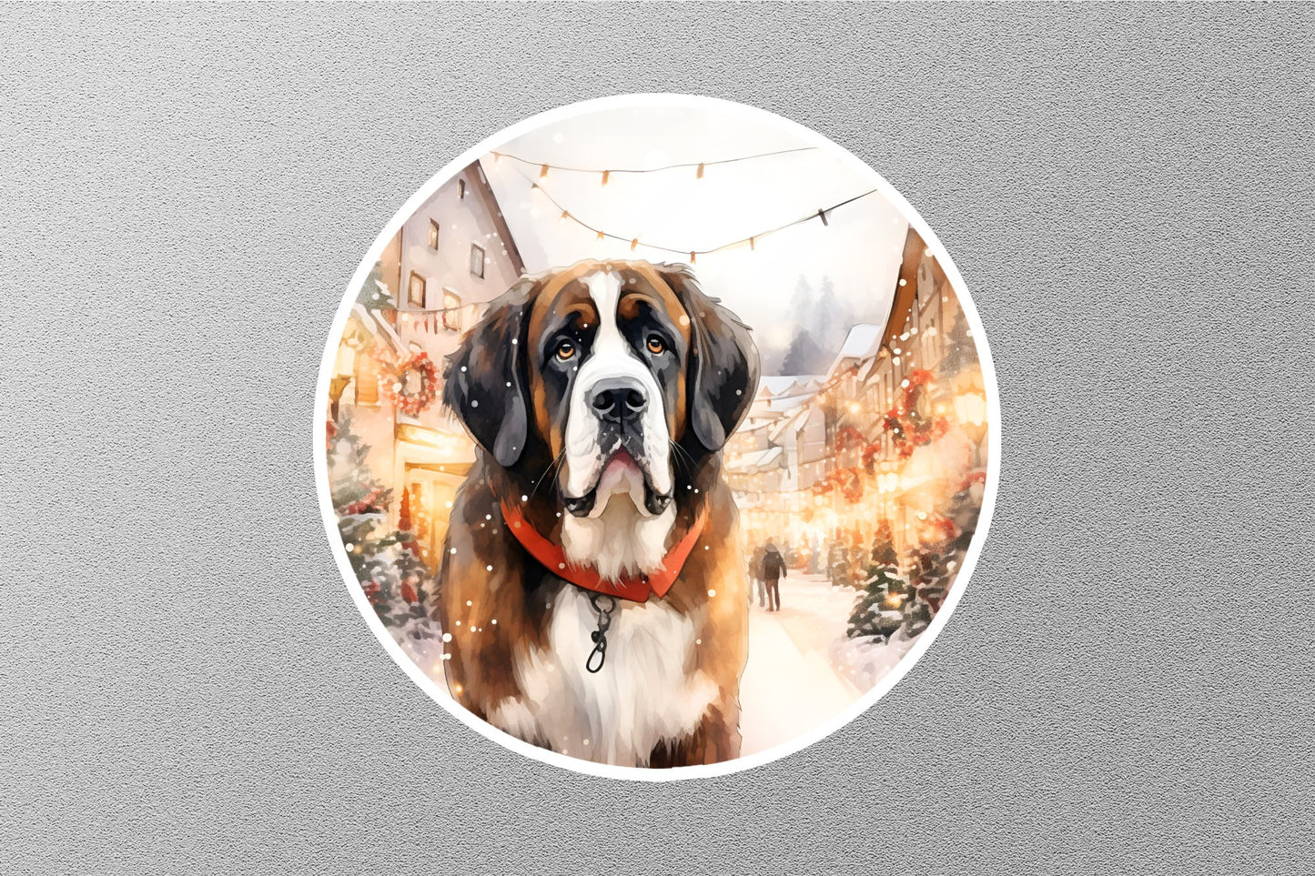 Wholesale Saint Bernard Dog Christmas Sticker
