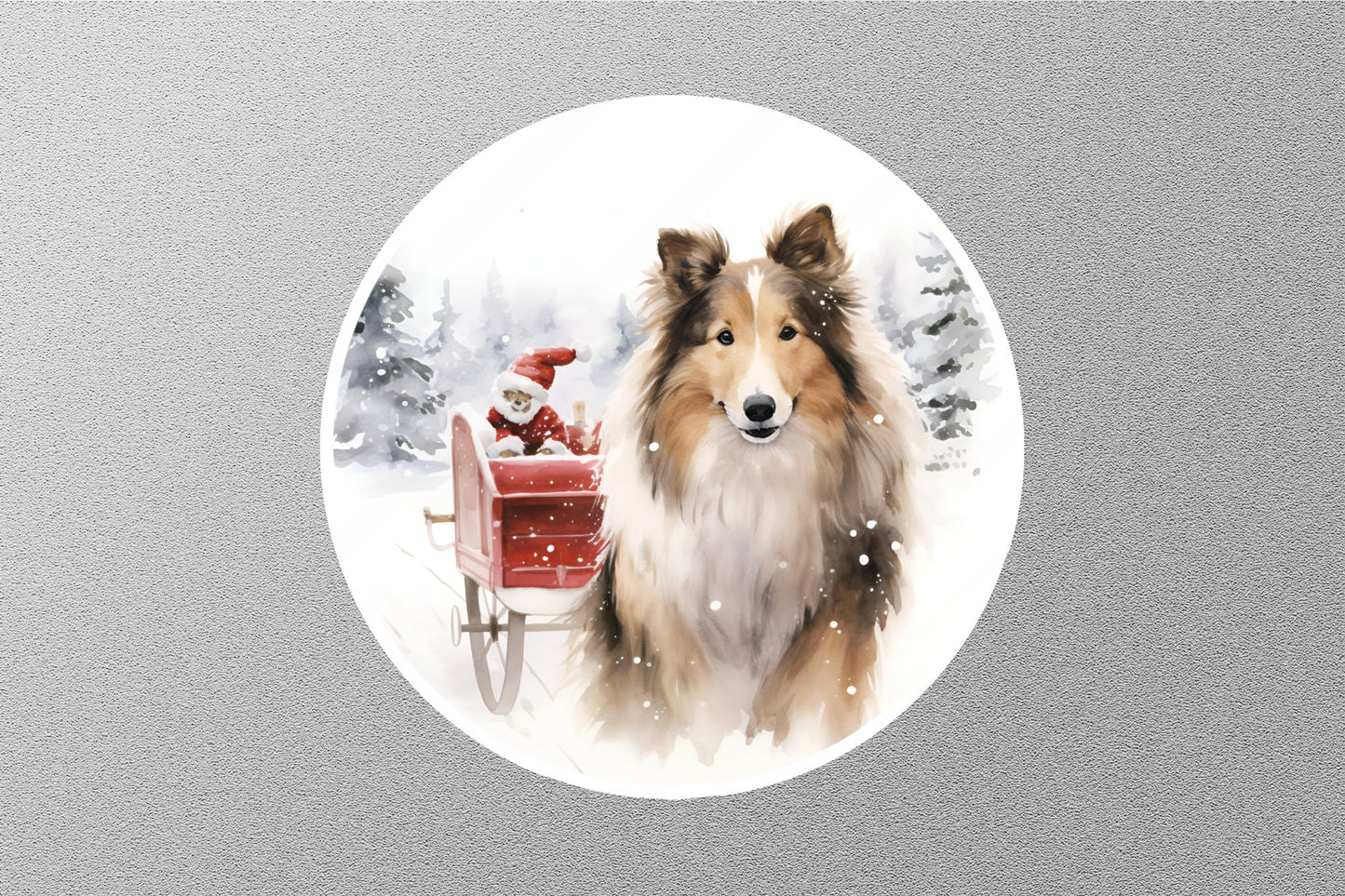 Wholesale Sheltie Dog Christmas Sticker