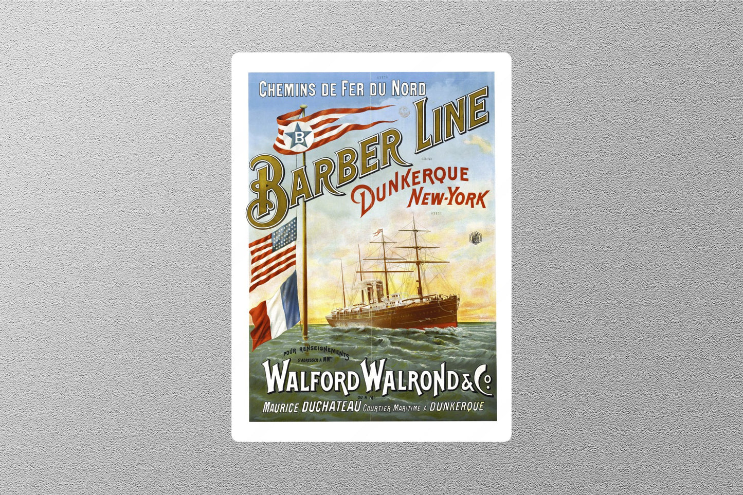 Wholesale Vintage DUNKERQUE NEW YORK Travel Sticker