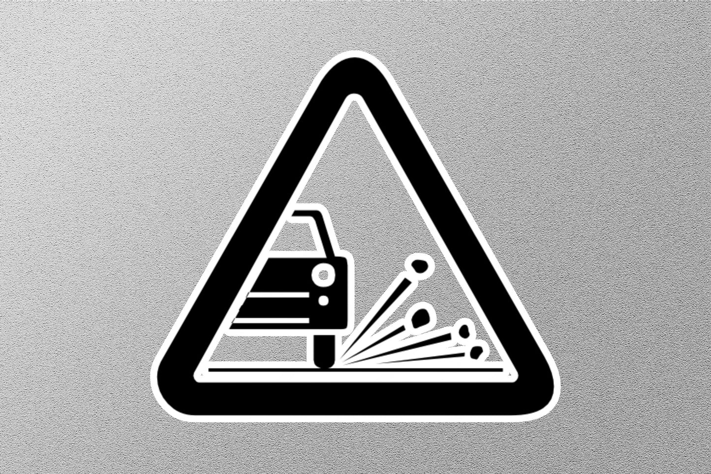 Loose Chippings Road Sign Sticker