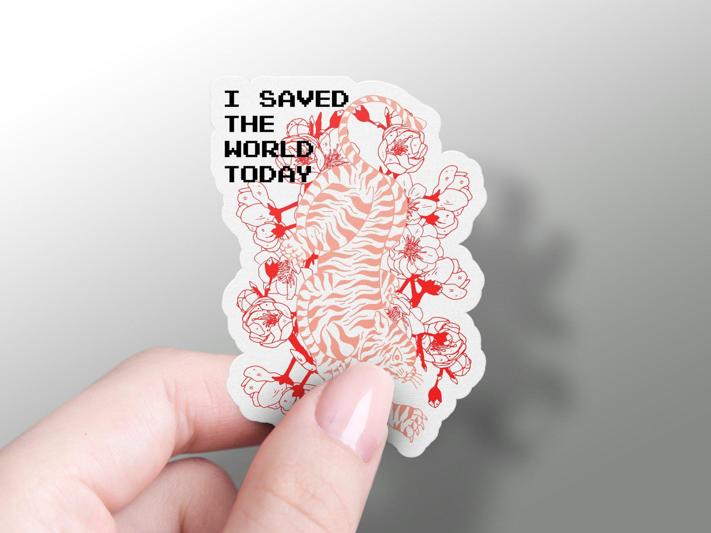 Hungry Tiger Sticker