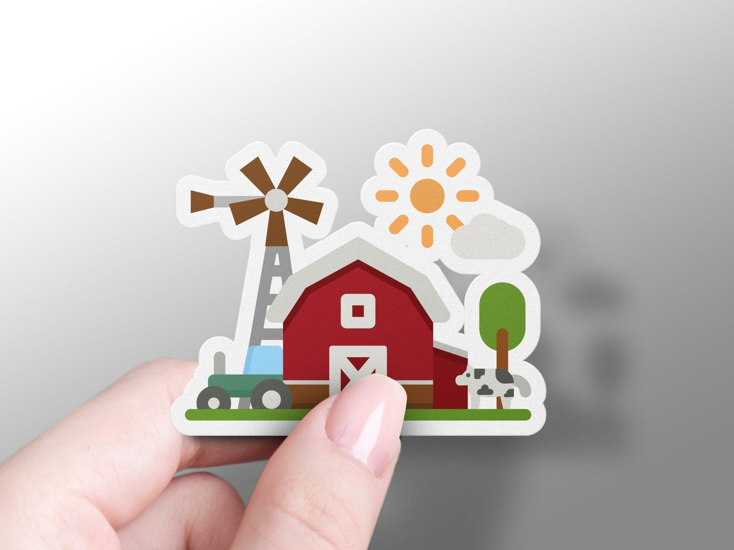 Barn Farm View Sticker