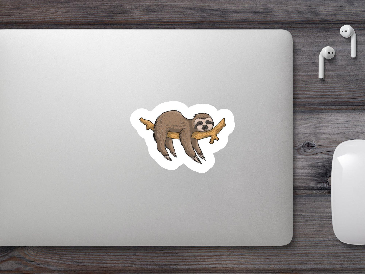 Sloth Sleeping On Tree Sticker