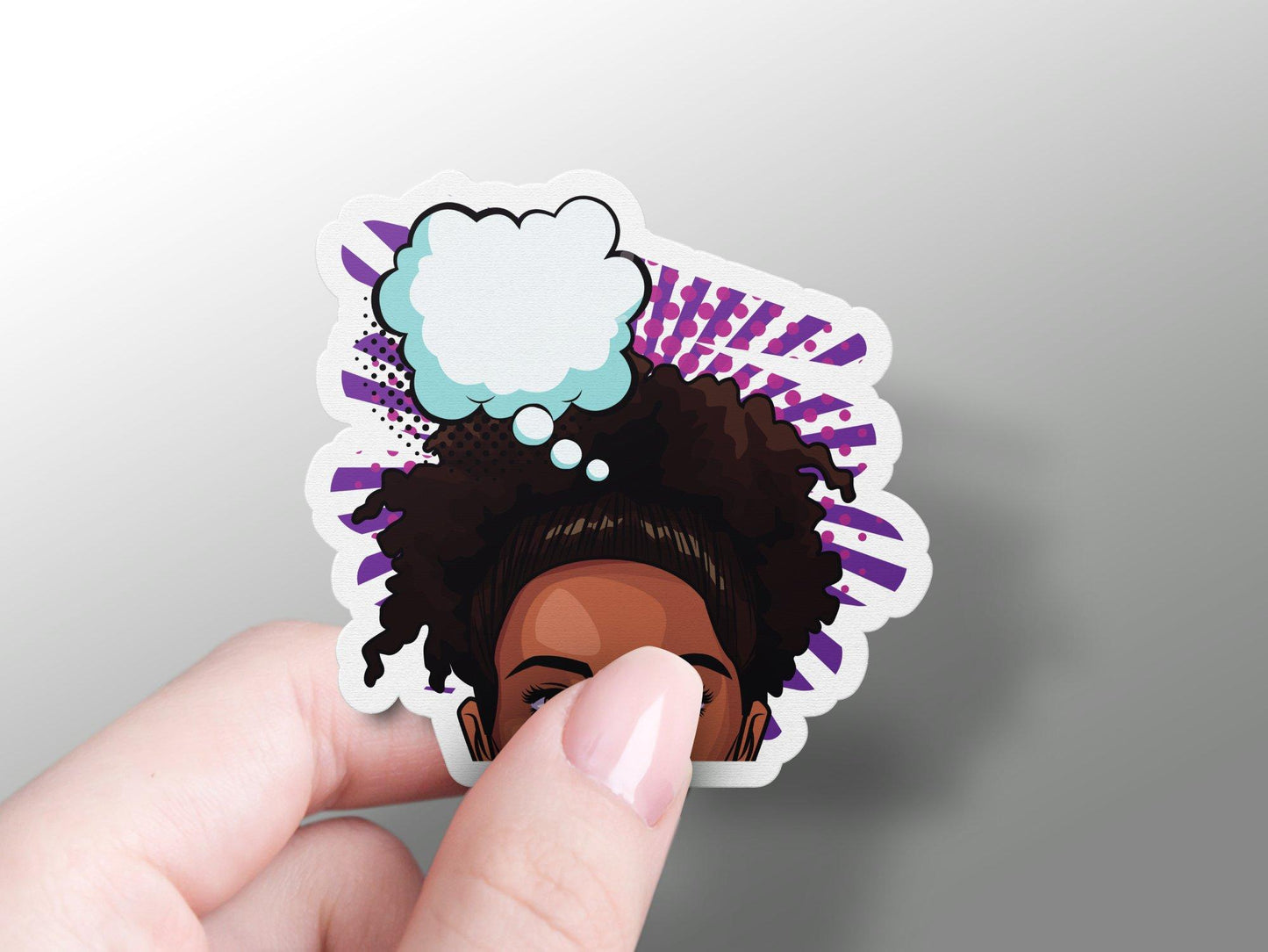 Woman With Bubble Pop Art Sticker