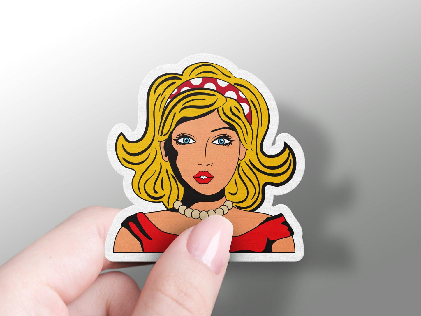 Beautiful Woman Pop Art Sticker