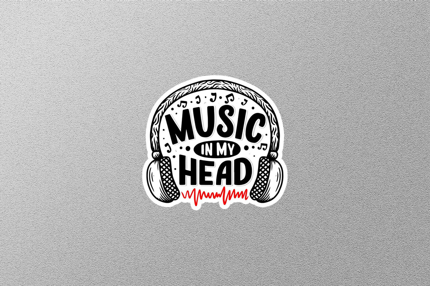 Wholesale Music in My Head Sticker