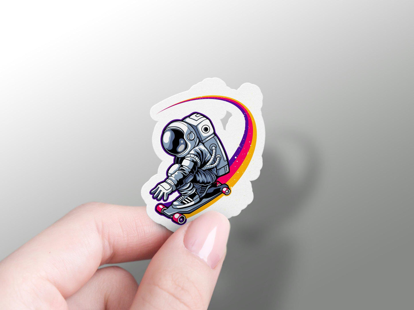 Wholesale Trippy Astronaut Skating Sticker