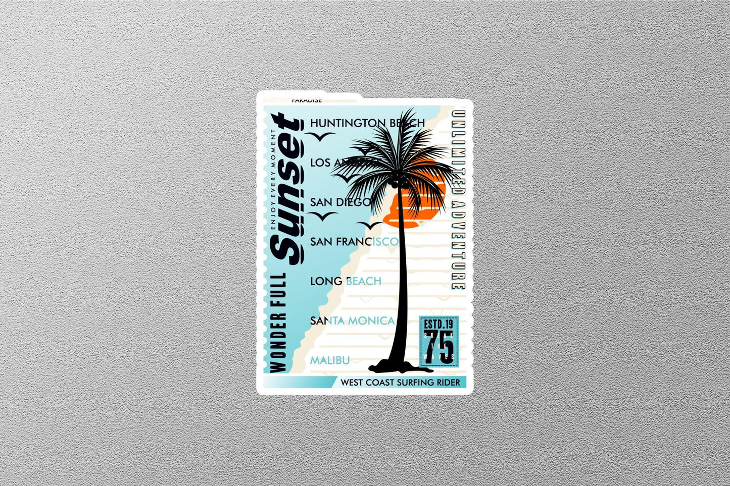 Wholesale West Coast Rider Sticker