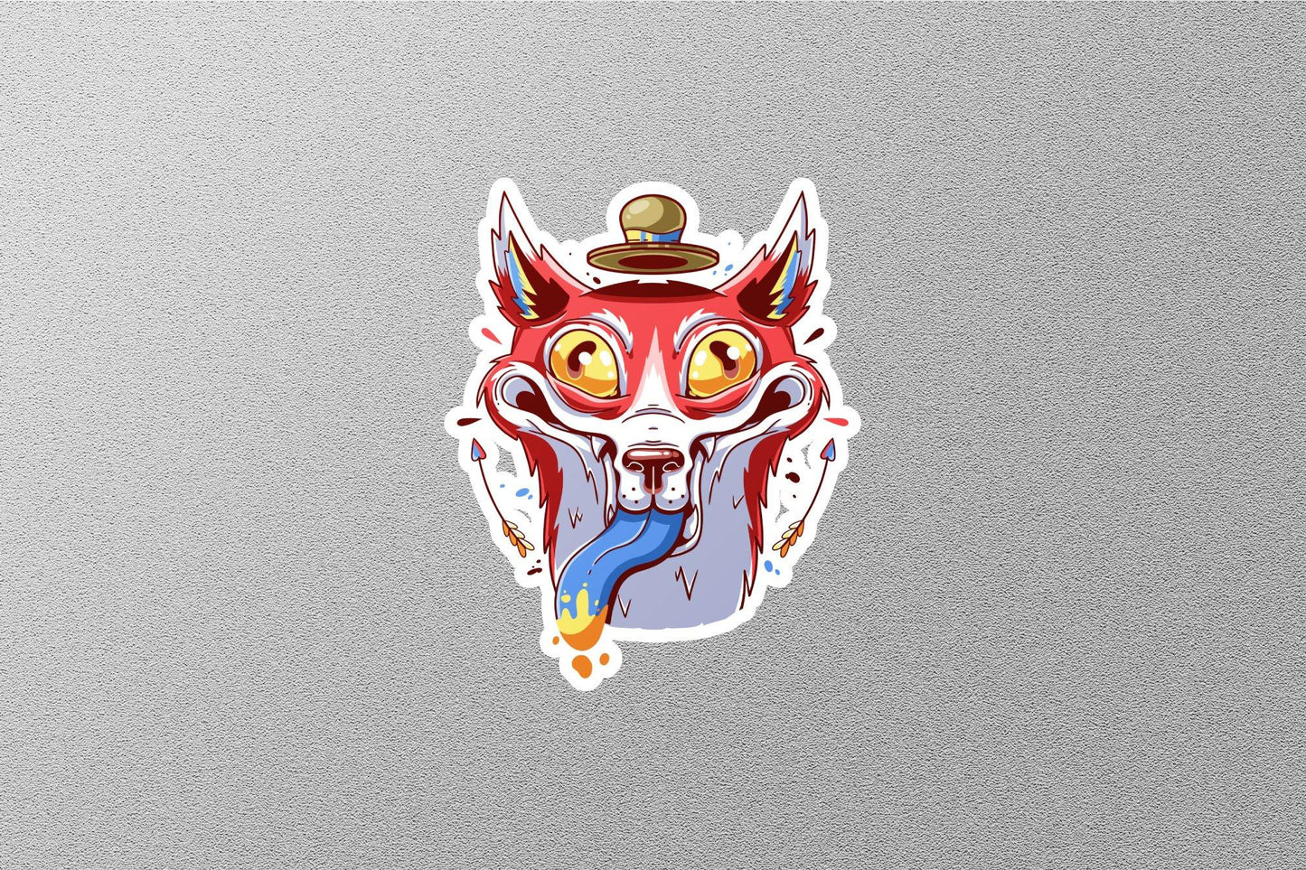 Crazy fox Sticker