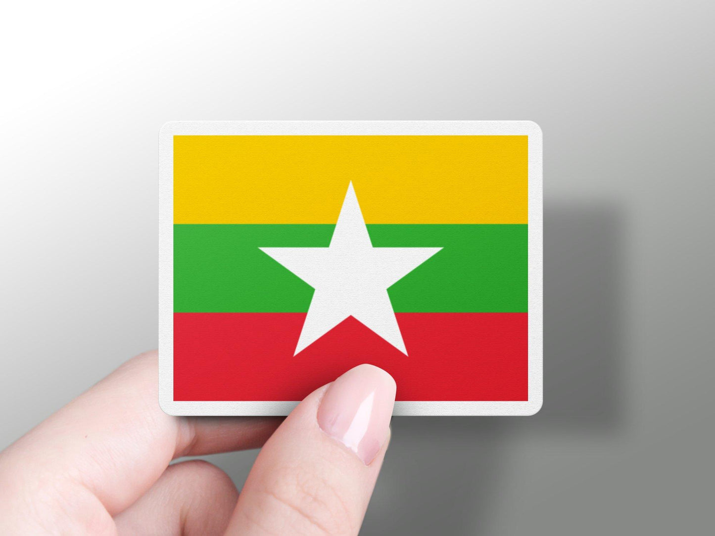 Wholesale Myanmar Flag Sticker