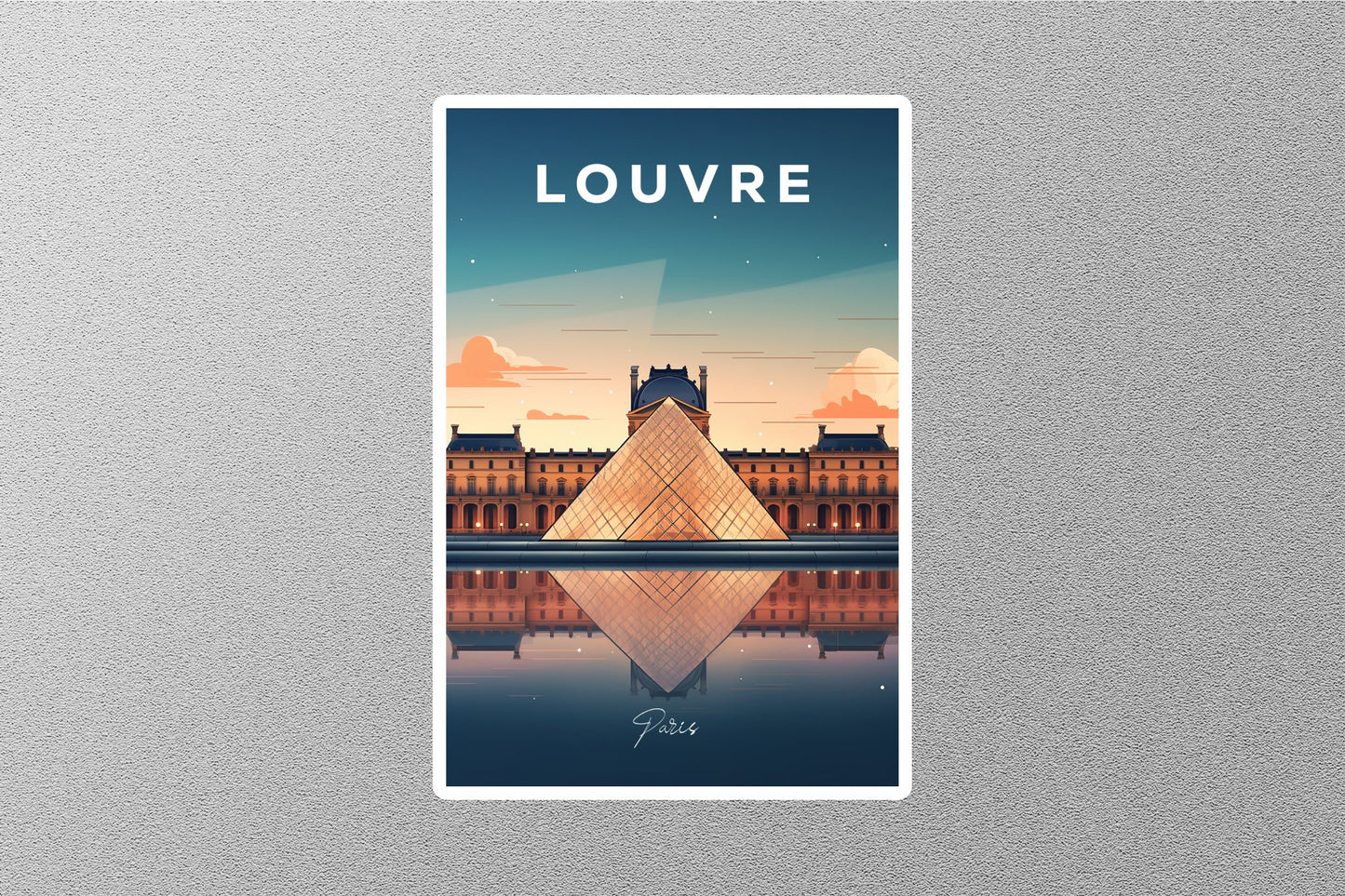 Wholesale Vintage Louvre Travel Sticker