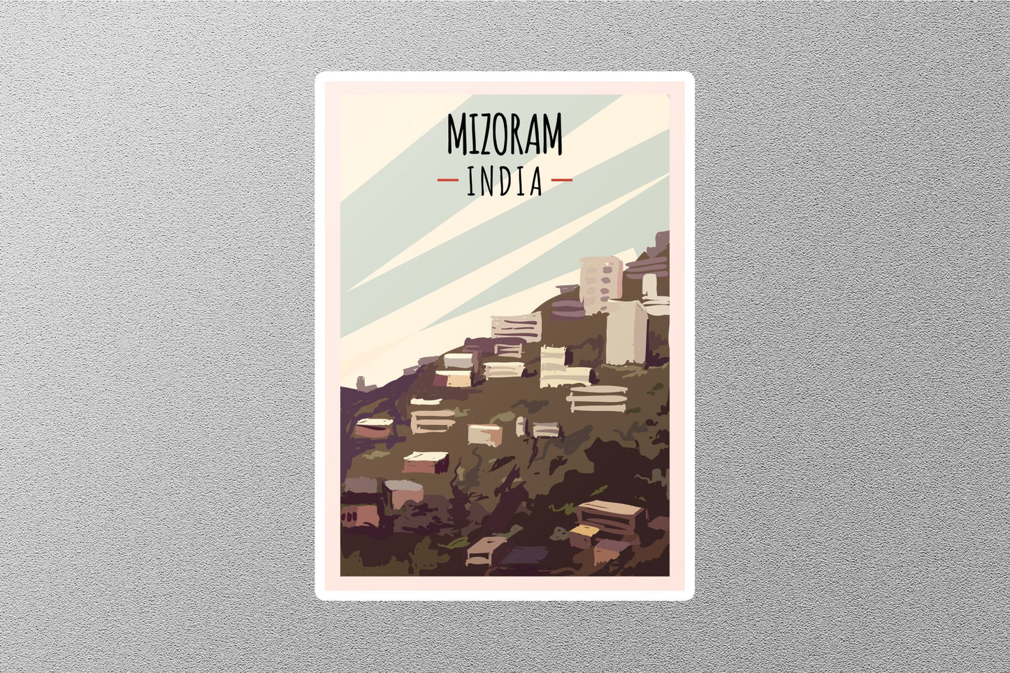 Wholesale Vintage Mizoram Travel Stickers