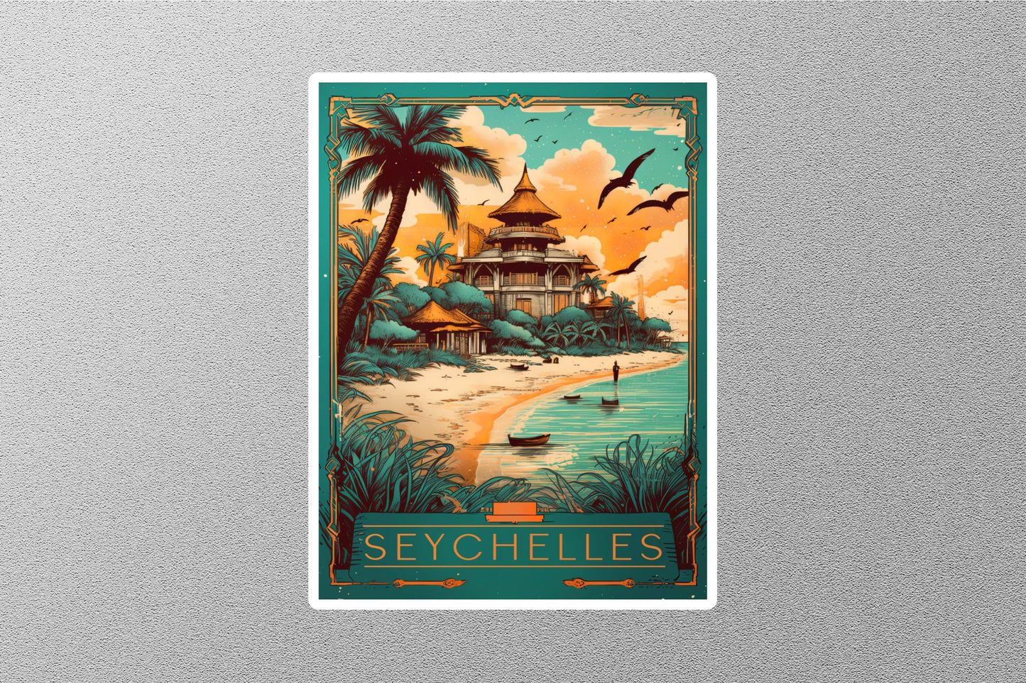 Wholesale Vintage SEYCHELLES Travel Stickers