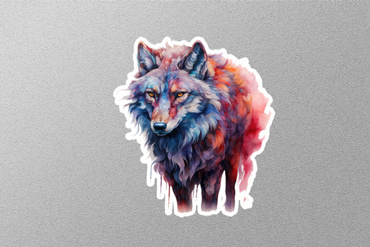 Wolf Colorful Halloween Sticker