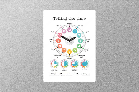 Telling The Time Education Sticker