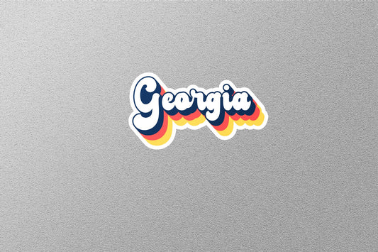 Retro Georgia State Sticker