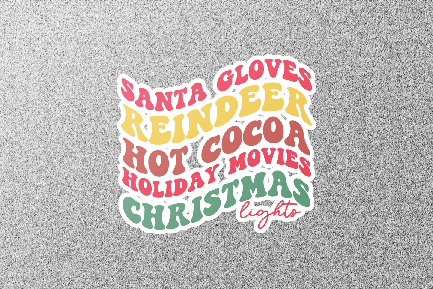 Holiday Movies Christmas Light Sticker