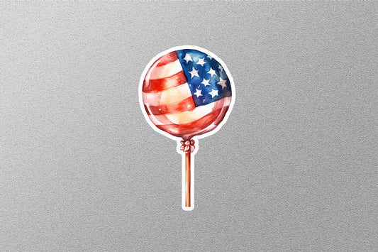 American Flag Balloon Sticker