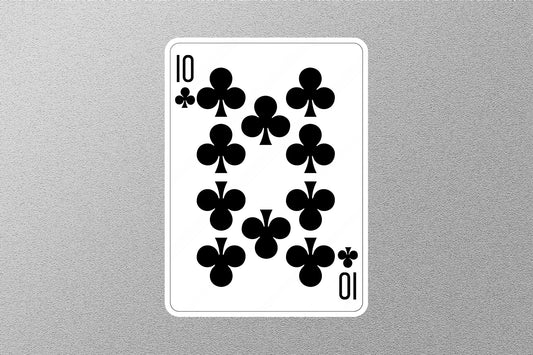 Wholesale 10 of Clubs Cards Sticker