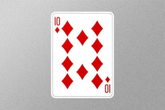 Wholesale 10 of Diamonds Cards Sticker