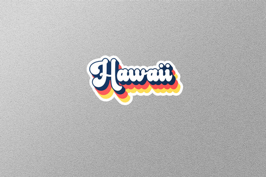 Retro Hawaii State Sticker
