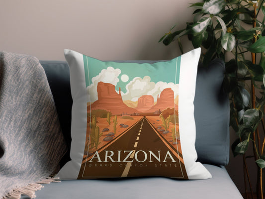 Vintage Arizona Throw Pillow