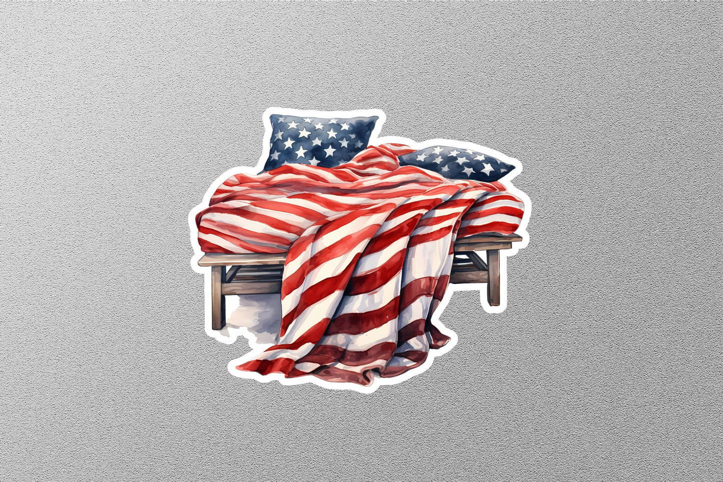 American Flag Bed Room Sticker