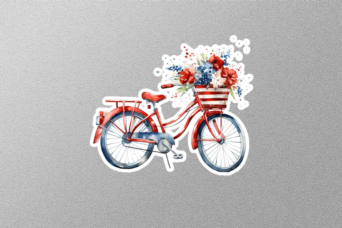 American Flag Bed Bicycle Sticker