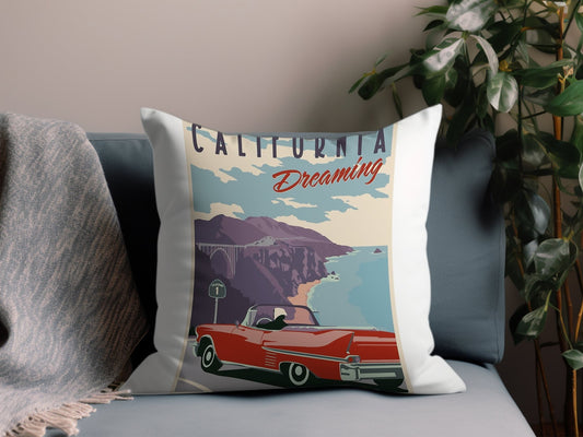 Vintage California Throw Pillow