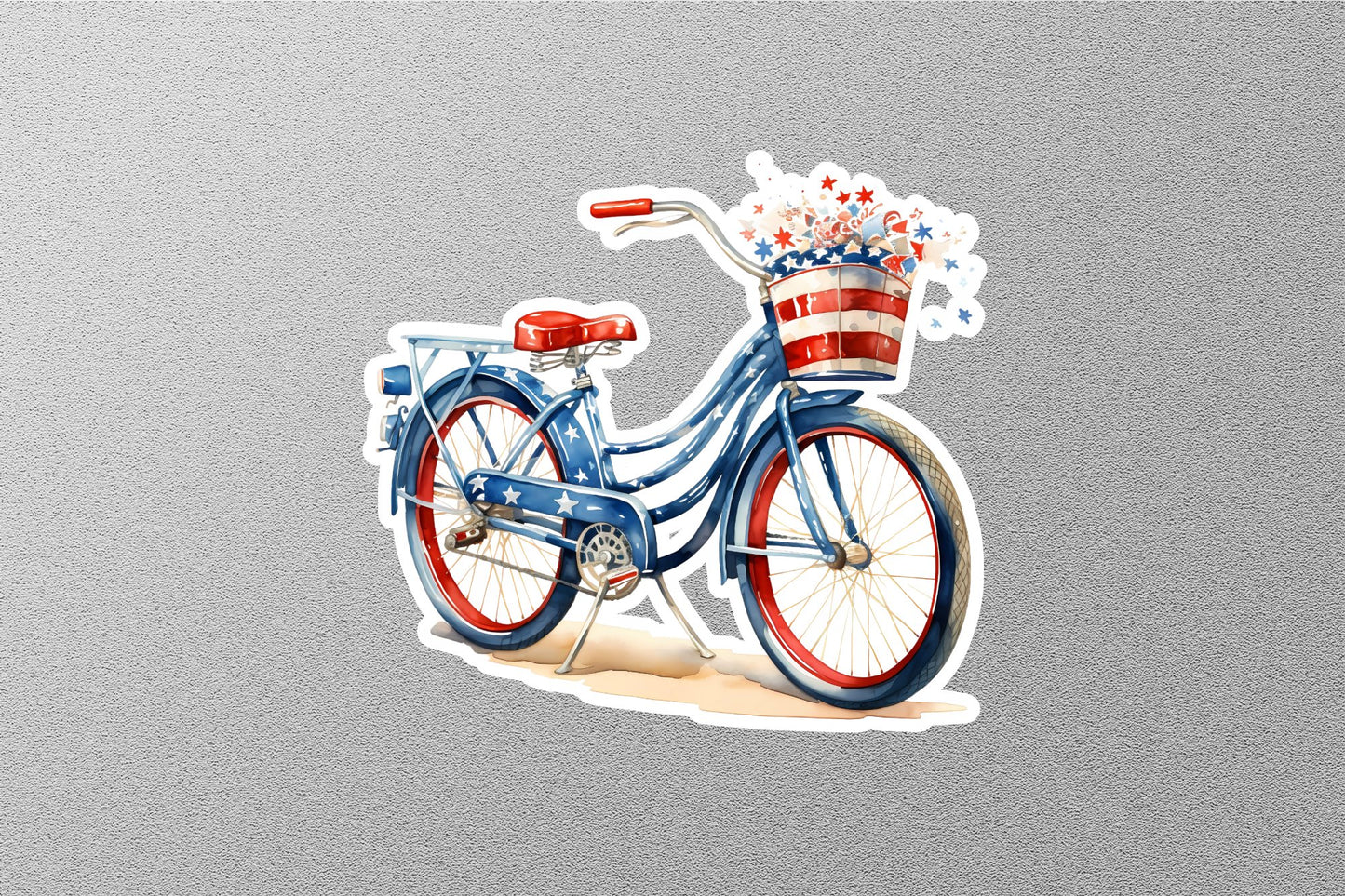 American Flag Bed Bicycle Sticker