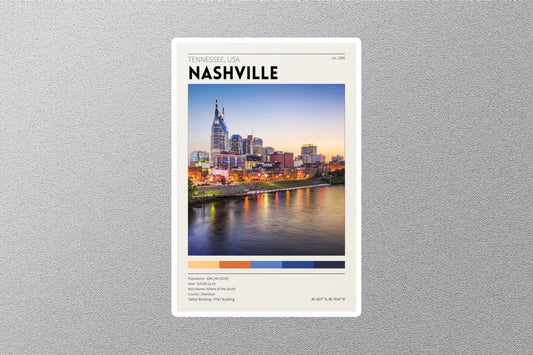 Nashville Travel Sticker