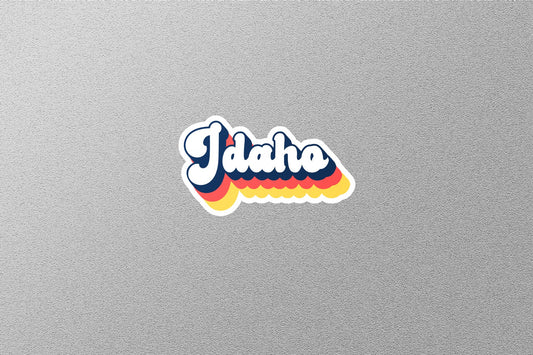 Retro Idaho State Sticker