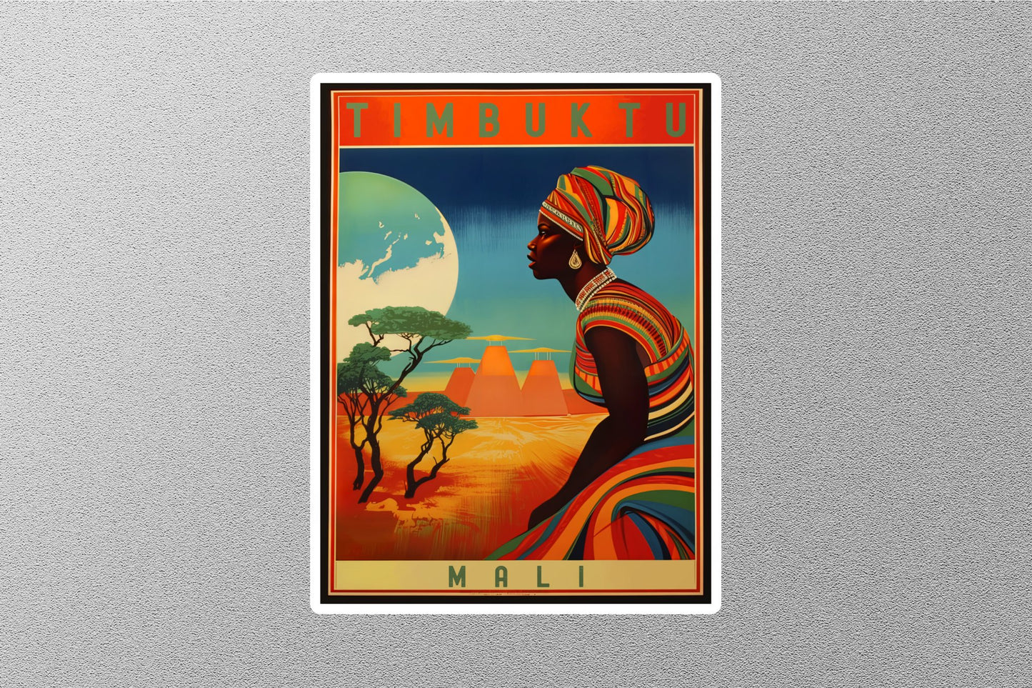Wholesale Vintage Mali Travel Stickers