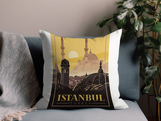 Vintage Istanbul Throw Pillow
